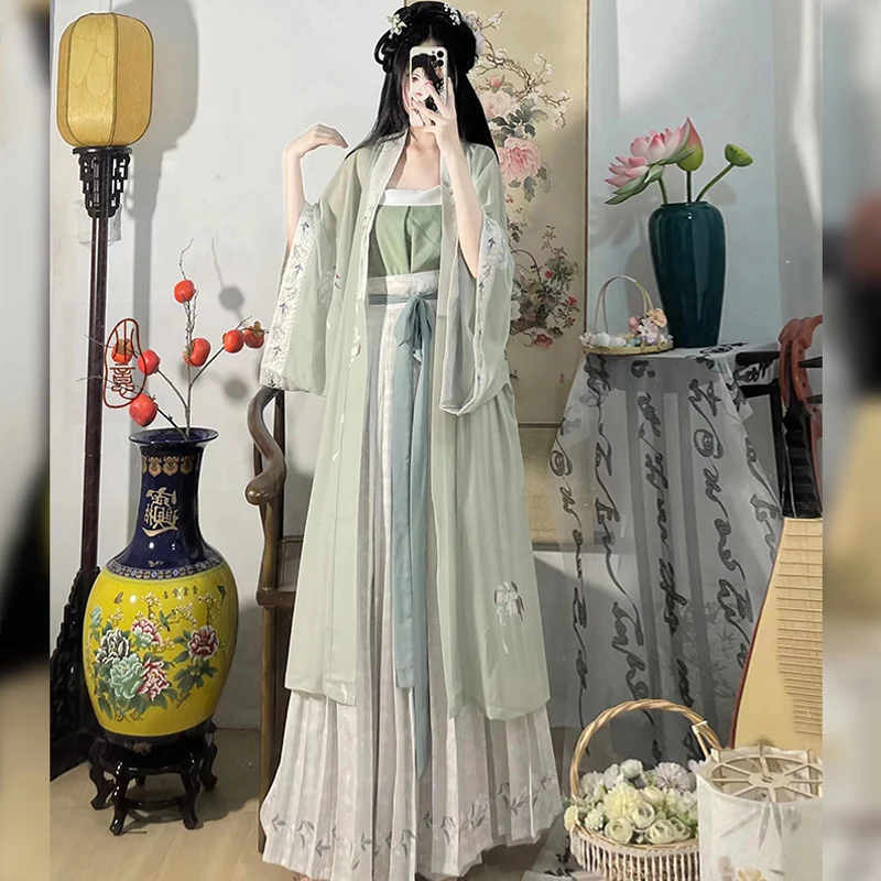 Tenue traditionnelle chinoise de la dynastie des chansons pour femmes, Hanfu, robe de danse orientale, Costume d'halloween