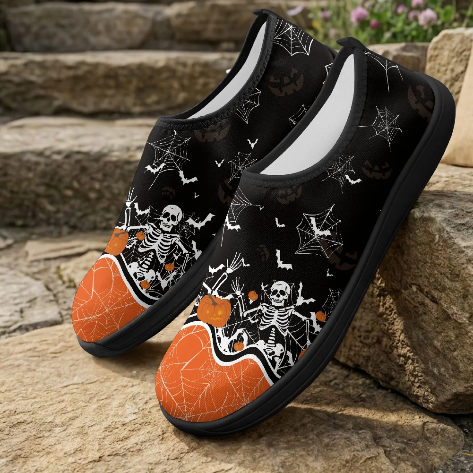 PENSTROLL Halloween Skull 2026 Trending Zero Drop Sneakers Zero Drop Walking Sneakers for Men Wide Width Workout Gym Shoes