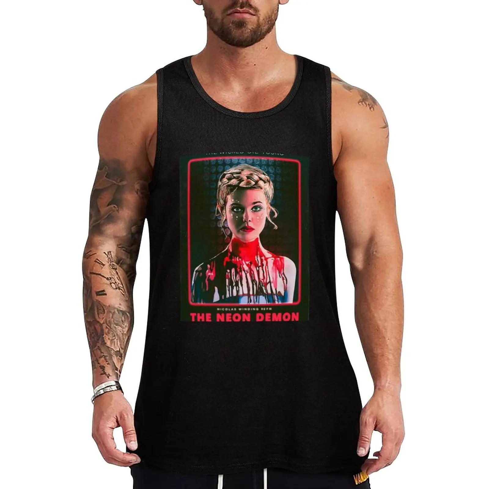 Red Woman The Neon Demon Tank Top Body man summer clothes for men Men's vest