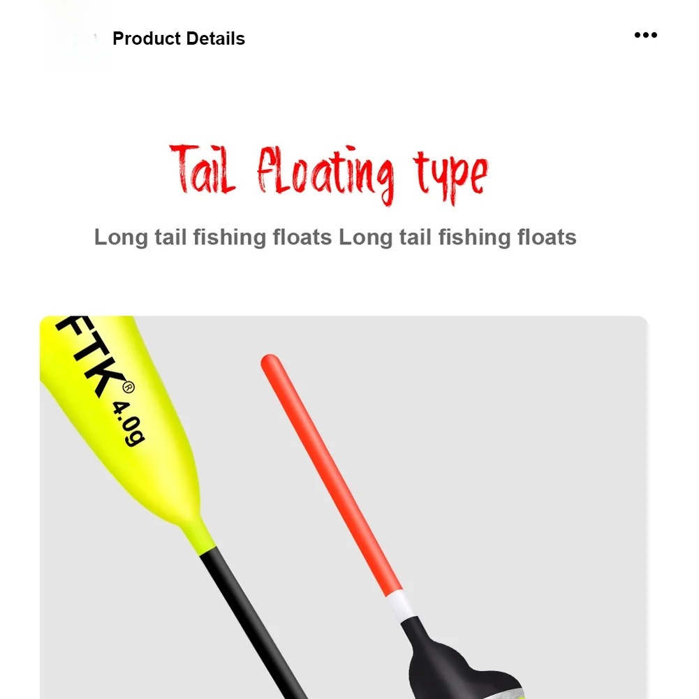 

FTK 5Pcs Carp Fishing Float Set For Anglers Balsa Wood Vertical Drift Buoy Yellow Barberry Fir 6 Sizes Stable Vertical Design