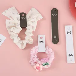 50pcs 2x11cm White black Bow Cards Hang Tags HairRope Price Label for DIY Jewelry Necklace Bracelet Packaging Retail Card