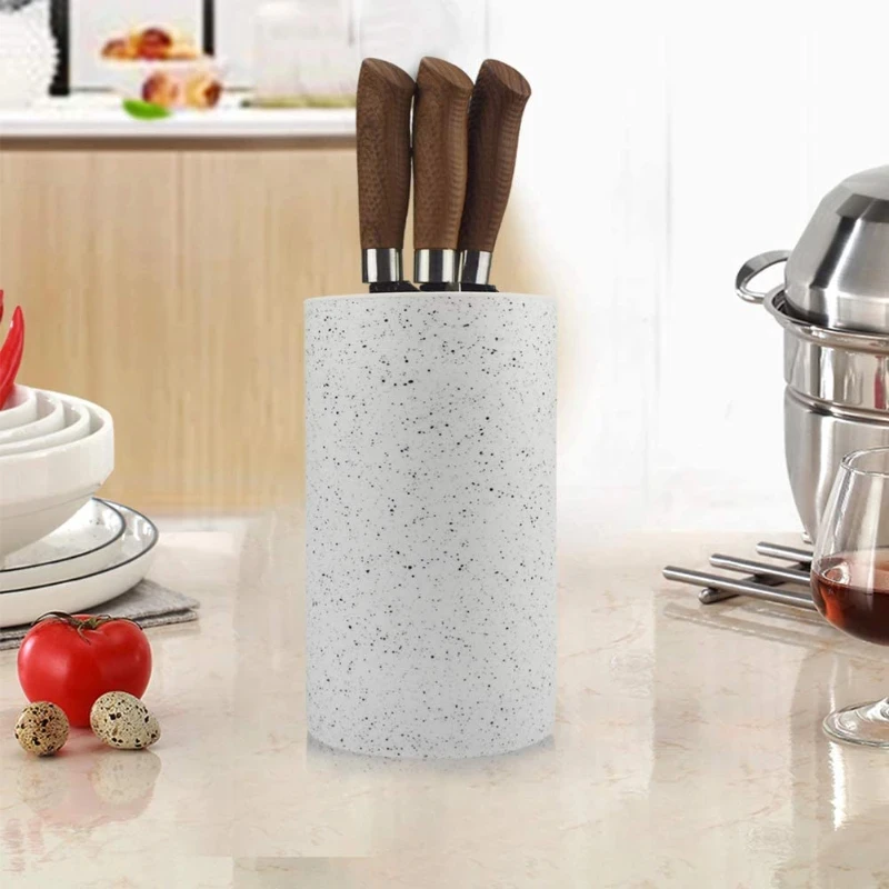 Chef Knife Angle Holder Block Table Free Inserting Plastics Kitchen Knives Storage Stand Tool Set Universal Accessory Organizer