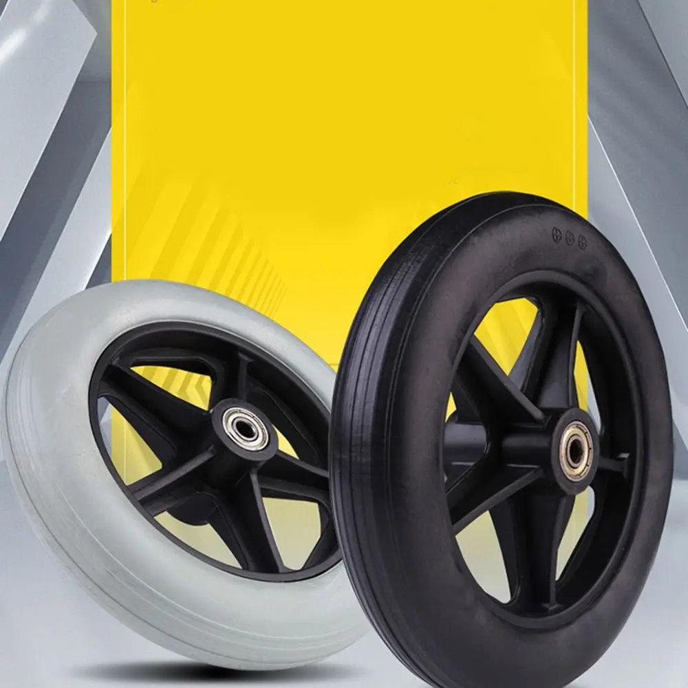 Universal Rubber Shopping Cart Wheels Anti Slip 6/7/8Inch Solid Tire Wheel Replacement Travelling Trolley Caster