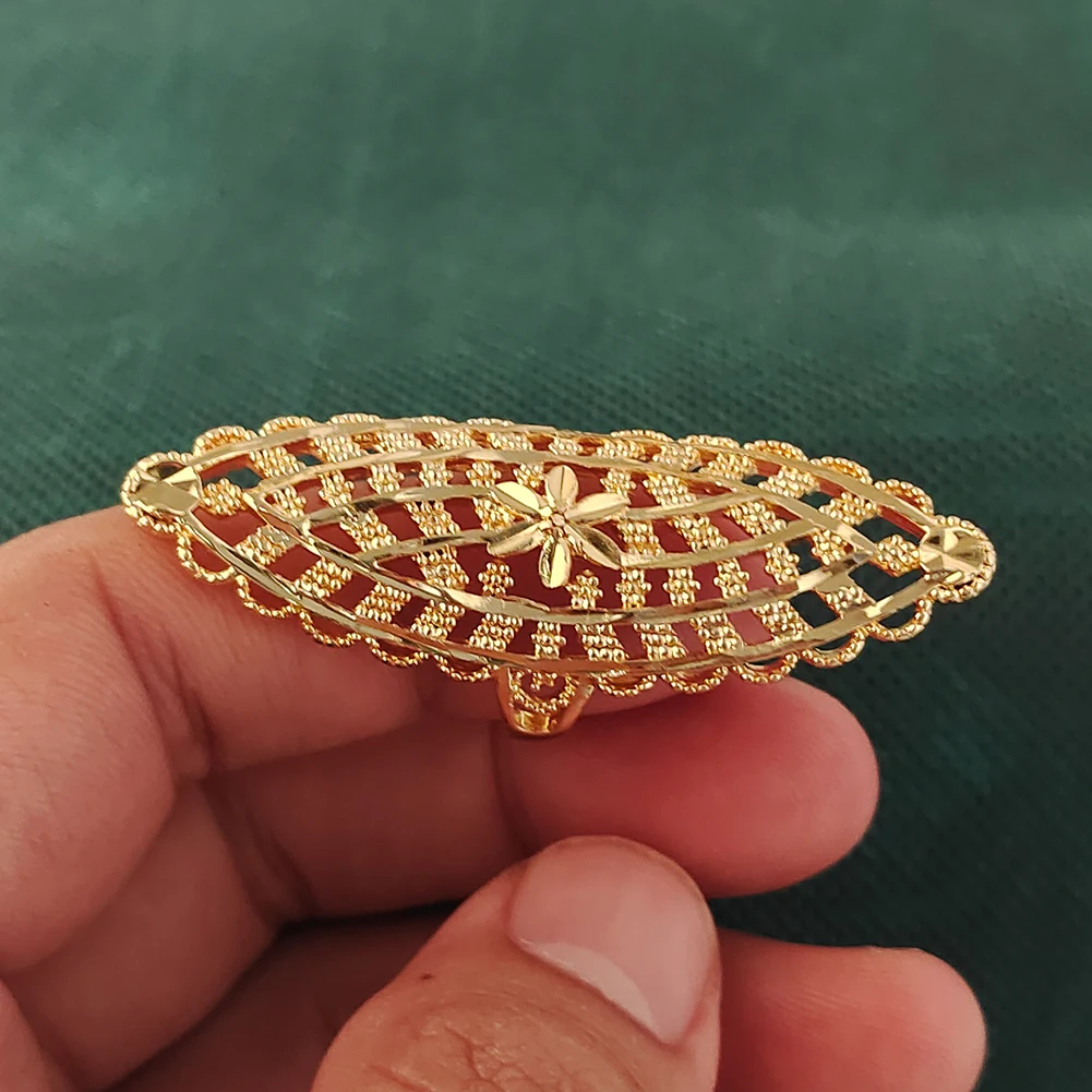 Ethiopian Dubai Gold Color Ring for Women Middle East  African Golden Color Jewelry, Middle East Wedding Ring Gifts