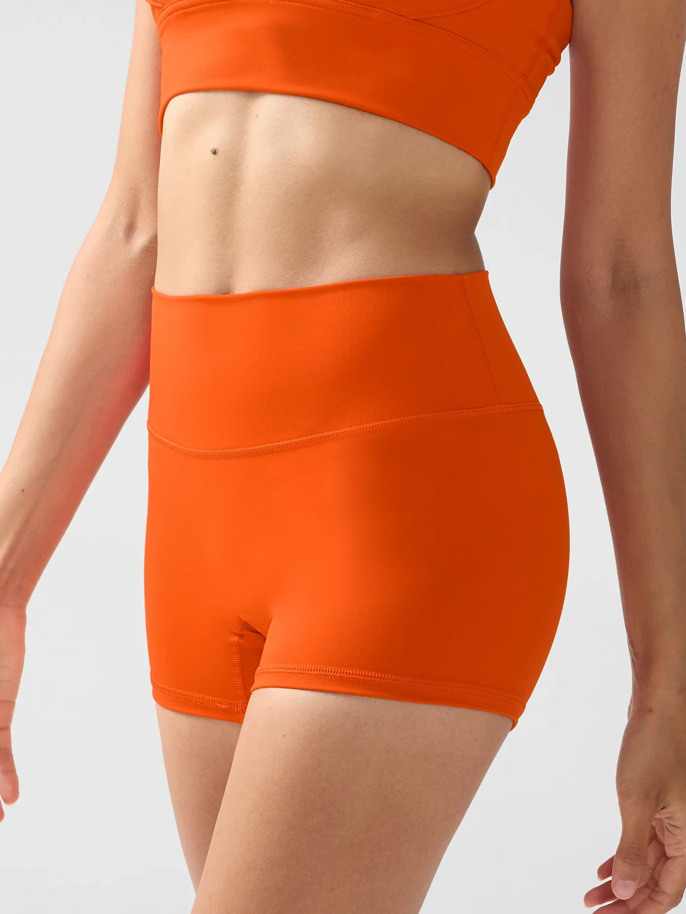 Sexy Solid Color Women's High Waist Sports Yoga Shorts Buttock Lift Quick Dry Breathable Training Jogging Cycling Sports Shorts
