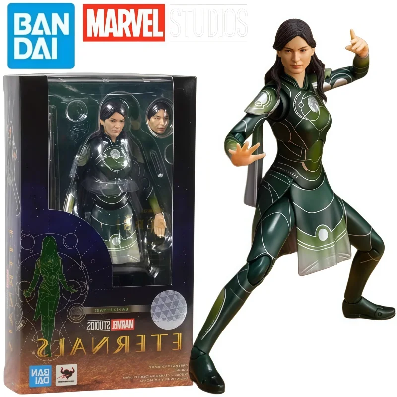 Figura de acción original en caja de Bandai SHF Marvel Movies Eternals Sersi 1/12, modelo coleccionable, juguetes para pasatiempos, regalo navideño