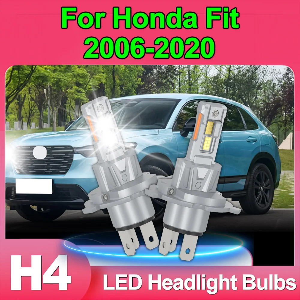 

150W 20000LM H4 LED Car Headlights For Honda Fit 2006-2020 High Low Beam 12V No Fan Canbus Error Free Auto Lights