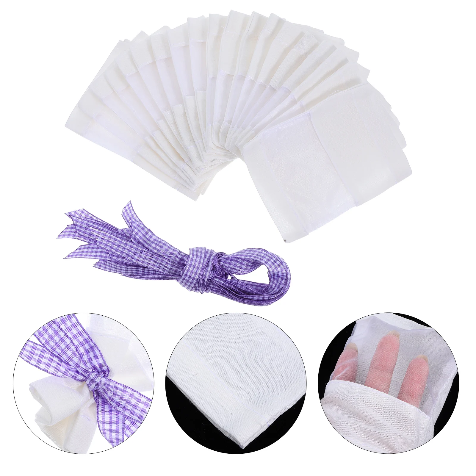 

20 Pcs Gift Bag Lavender Sachet Bags Empty Jewelry Spice for Cooking Party Favor Pocket Purple Wedding