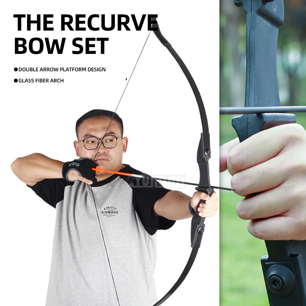 

Daily recurve bow set, split type recurve bow and arrow protection accessories combination, outdoor archery equipment