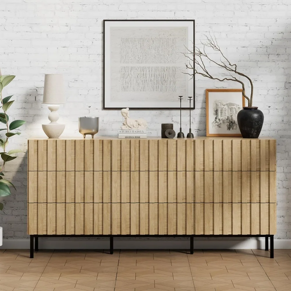 Modern 9 Drawer Dresser for Bedroom,59