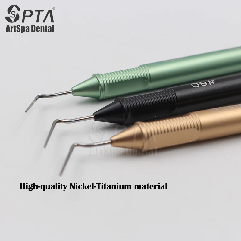 3PCS Dental Nickle Titanium Plugger Dentisty Endodontic Hand Pluggers Stainless Steel Needle Dentist Gutta Percha Filler Tool