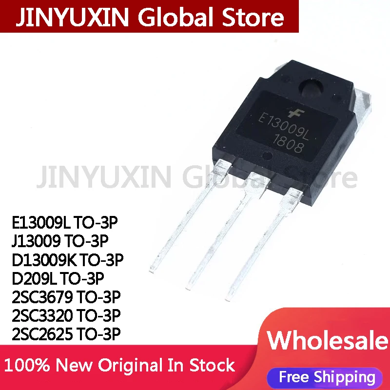 10Pcs Transistor  13009 J13009 MJE13009 2SC2625 E13009L 2SC3679 2SD209 D209L 3320 MJE13009L E13009 TO-3P