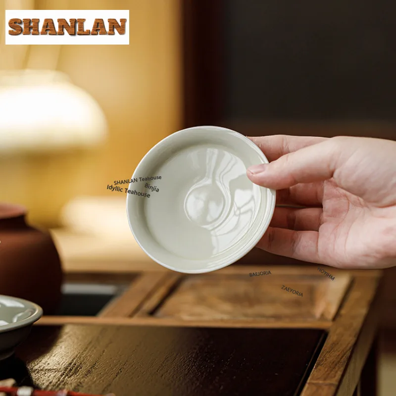 HOYIHM Honey-glazed Coasters Antique Non-slip Coasters for Coffee Cups Saucer Heat Insulation Placemats Cup Holder Teaware Craft