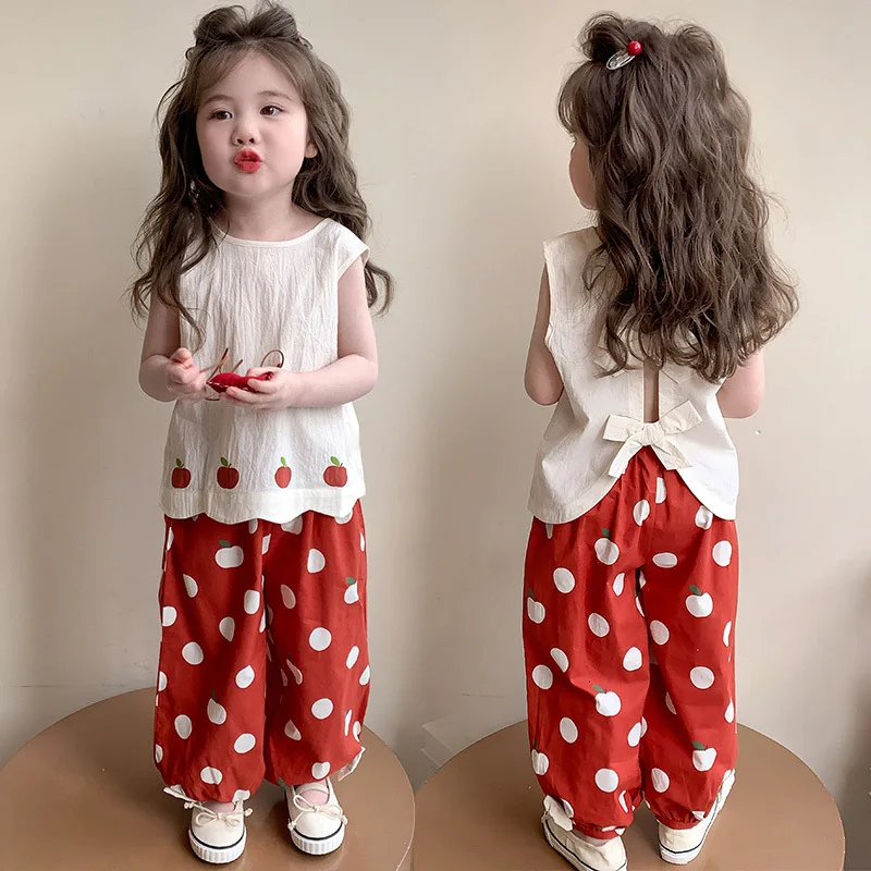 Girl Suit Summer 2026 New Children's Foreign Fashion Baby Girl Summer Dress Cute Casual Little Girl Suit
