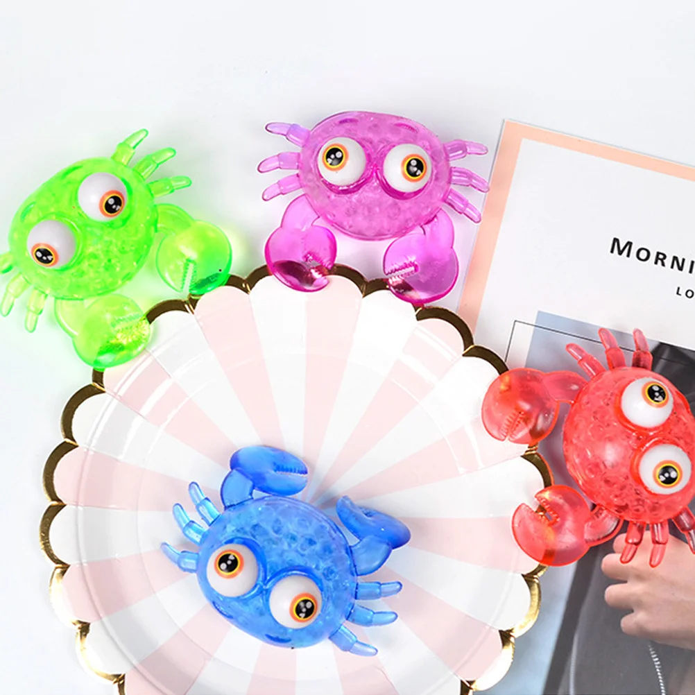 

3pcs Squeeze Stress Relief Crab Shaped Elastic Pressure Ball Kids Accessories Wear-Resistant Portable Anxiety For Mental Health