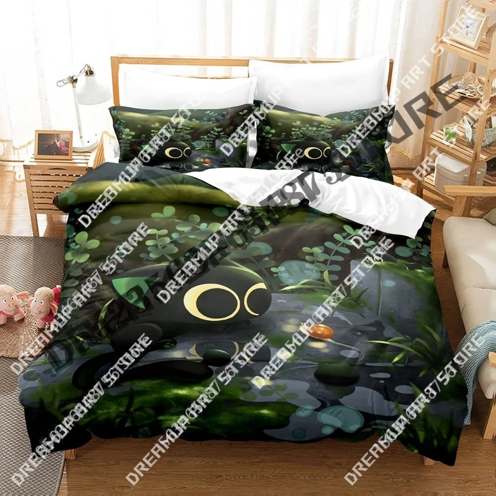 

3D принт Luo Xiao Hei Cat комплект постельного белья Twin Queen King полноразмерный пододеяльник наволочка кровать для мальчиков и девочек взрослый домашний текстиль