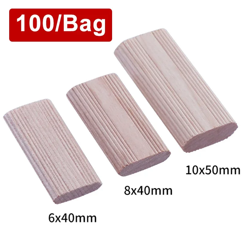 Beech Nail Cork Block Wood Board Furniture Butt Tool For Woodwork Domino 100/Bag Solid Wood DIY Stripes Tenon Biscuit Joinery