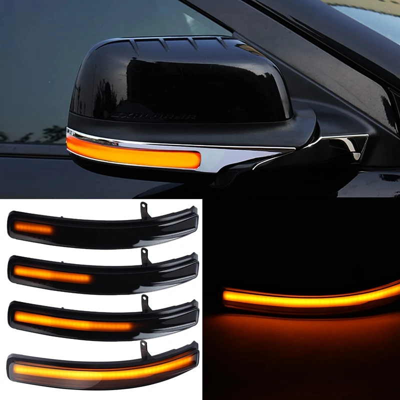 For Ford Explorer 2011-2019 Car Dynamic LED Turn Signal Light Rearview Mirror Light Indicator