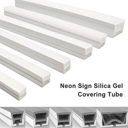 Neon Sign Silica Gel Covering Tube Flexible Rope Channel For WS2811 WS2812B SK6812 COB LED Light Strip IP67 Waterproof outdoor