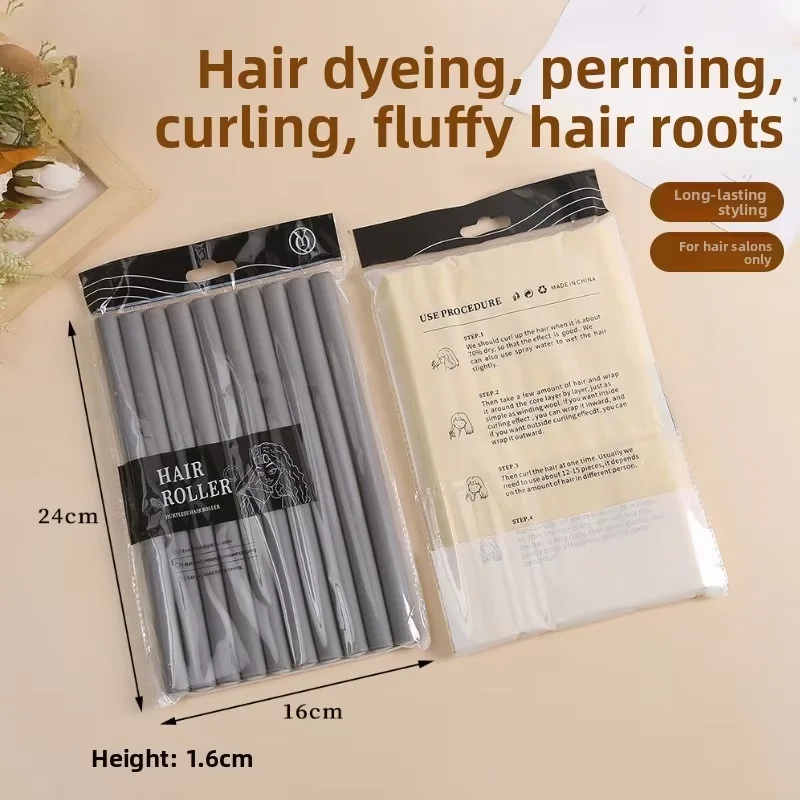 10Pcs Soft Sponge Foam Hair Rollers Bendable Flexible No‑Heat Curling Tools Reusable Foam Curlers for Long Thick Fine Hair Hairs