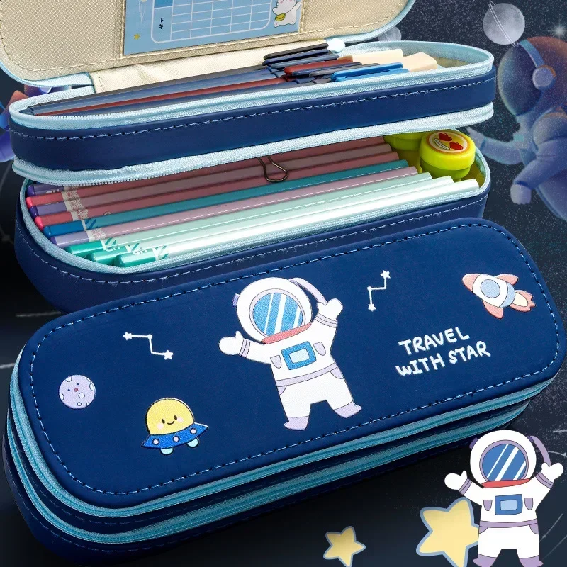 Double Layered Pencil Case Instagram Japanese Elementary School Cute Large Capacity Stationery Box New Popular Female Internet