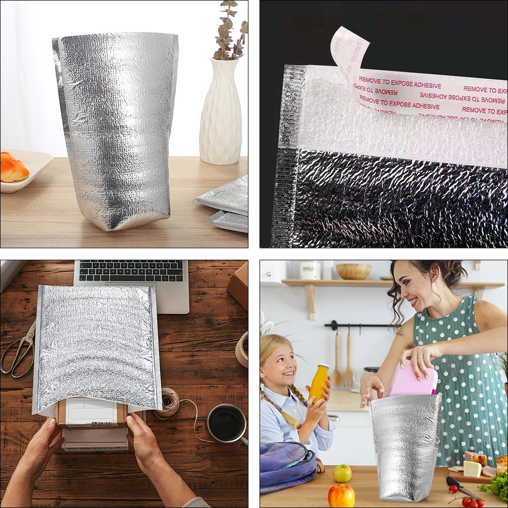 

20 Pcs Insulation Bags Insulated Take Out Thermal Food Shipping Practical for