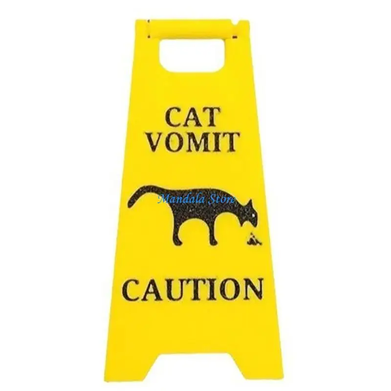 

U2JC Funny Cats Warning Sign Dogs Vomit Sign For Pet Shops Veterinarian Offices Homes Pet Safety Sign Waterproof Cats Sign