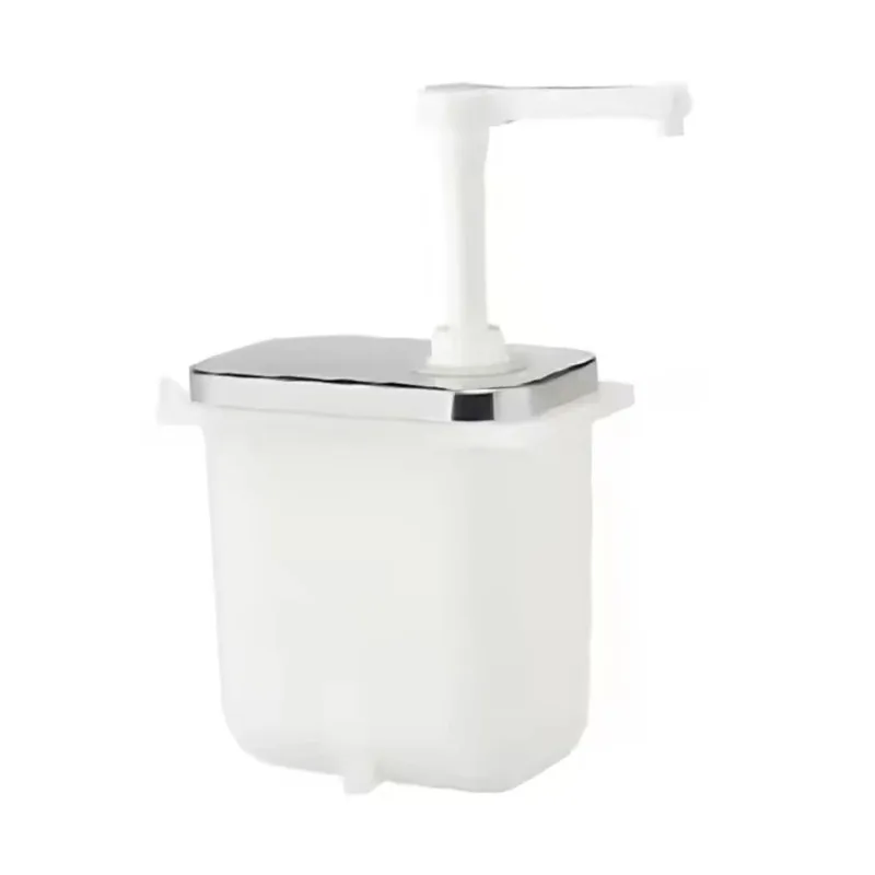 1L/2L Double Head Stainless Steel and PP Material Condiment Sauce Pump Dispenser Plastic Sauce Dispenser