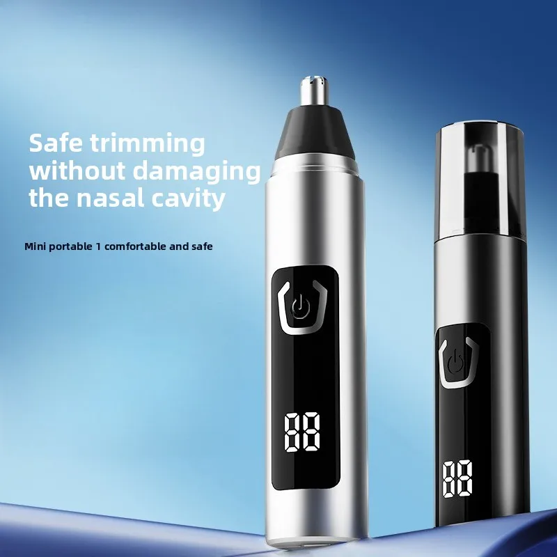 Unisex Electric Nose Trimmer Rechargeable Nose Cleaner Nose Hair Removal Scissors Shave Eyebrow Trimmer