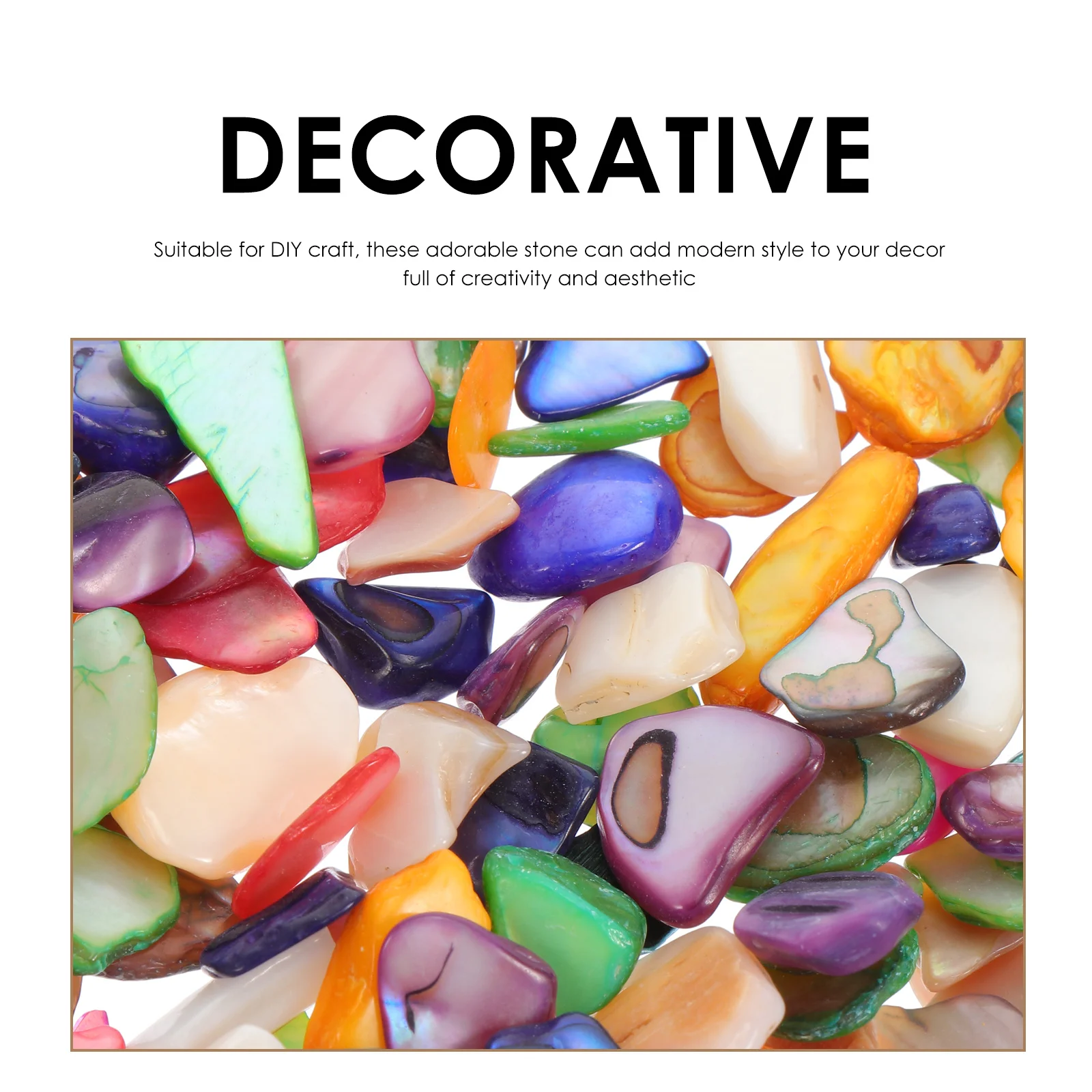 

DIY Mosaic Tiles Colorful Pieces for Craft Projects Sturdy Durable Decorative Stones Modern Style Home Accessories