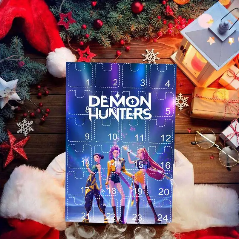 Kpop Demon Hunter Girl Group Christmas Advent Calendar Blind Box Keychain Christmas Countdown Advent Calendar Gift 24 Days