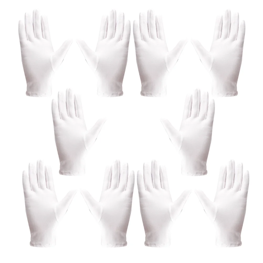 

5Pairs Spandex Elastic Jewelry Gloves Lightweight Comfortable Stretchy Gloves for Inspection Etiquette Coin Photo Handling