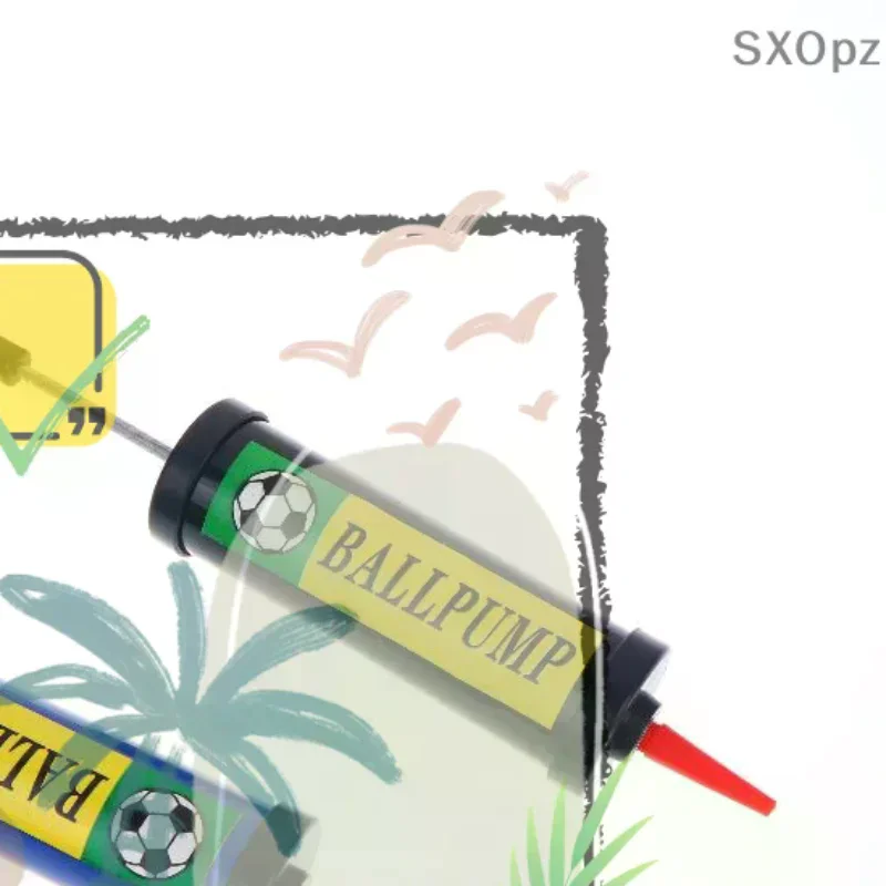 Portable Multifunctional Manual Balloon Pump With: Needle Nozzle Ball Inflator Football Basketball Volleyball