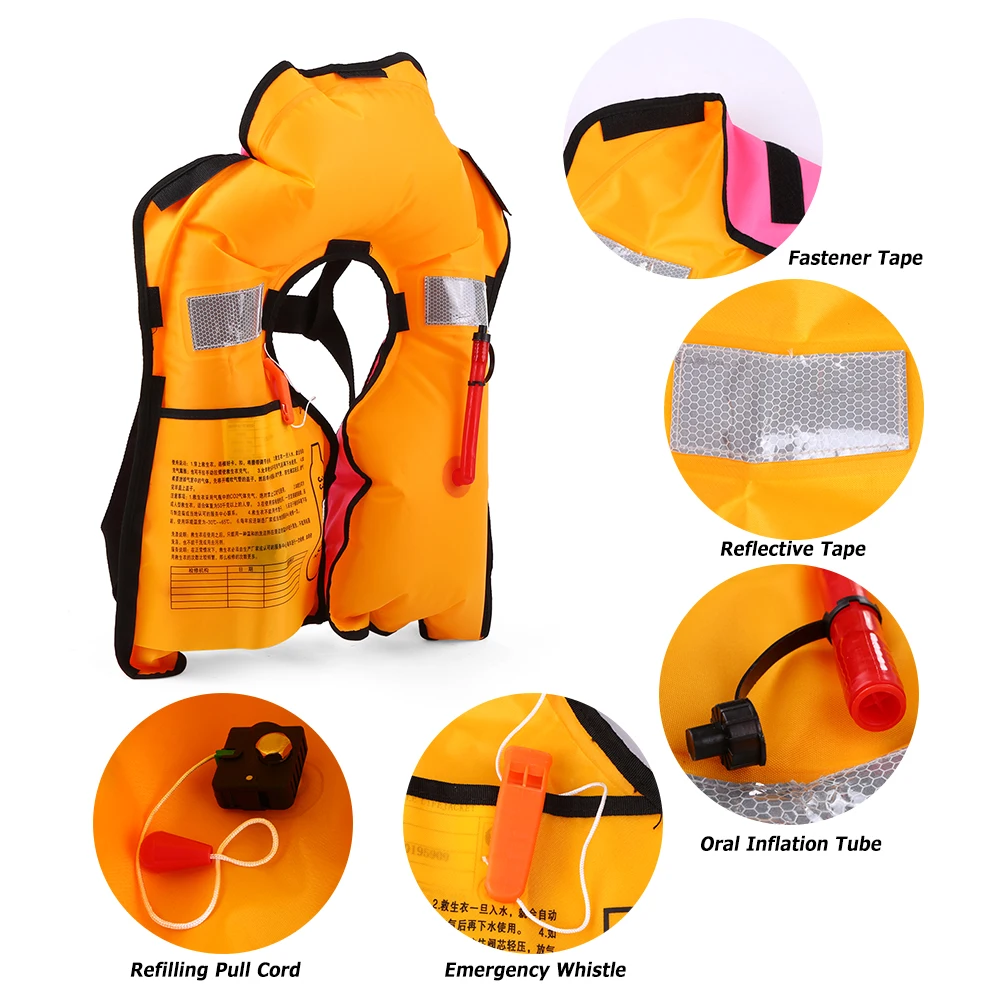 2023 Professional Life Jacket Swiming Fishing Life Vest Manual Inflatable Adult Swimwear Water Sports Swimming Survival Jacket