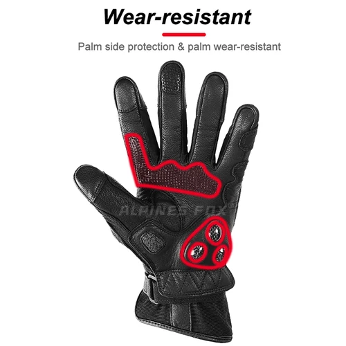 Imagen 2 del producto Suomy, guantes de moto de piel de cabra rosa para mujer, guantes largos de dedo completo para patinete, guantes para bicicleta eléctrica, ciclismo, carreras, Motocross, Luvas XS
