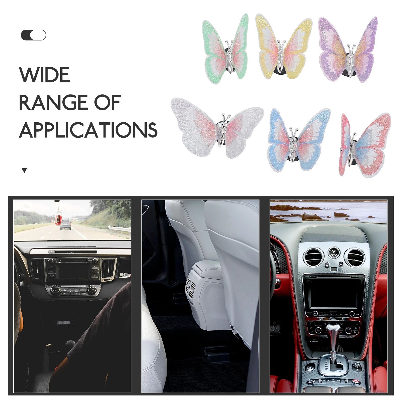 

6pcs Air Freshener Clip Decoration Car Interior Decor Car Vent Clips Air Freshener Accessories Interior Decor