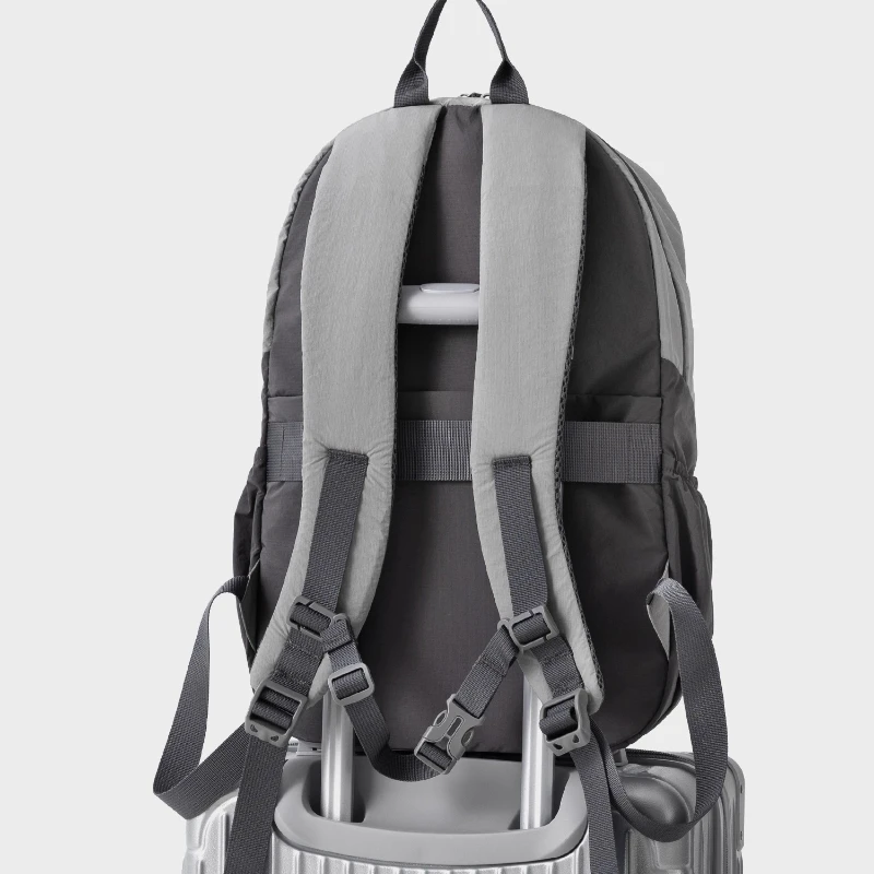 Fouvor Men Women Large Capacity Color Block Lightweight Backpack Outdoor Travel Hiking High College Student School Bag 3068-09