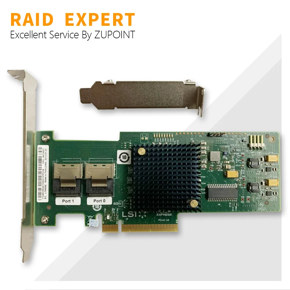 ZUPOINT LSI 9210-8i RAID Controller Card 6Gbps SAS HBA FW:P20 9211-8i IT Mode ZFS FreeNAS unRAID RAID Expander 2* SFF 8087 SATA