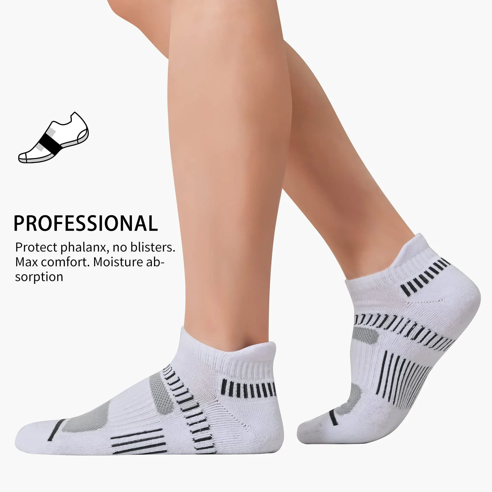 6 Pairs/Lot Sport Men Running Socks Cotton Sweat Wicking Deodorant Sports Low Cut Socks Running Ankle Socks Set For Men