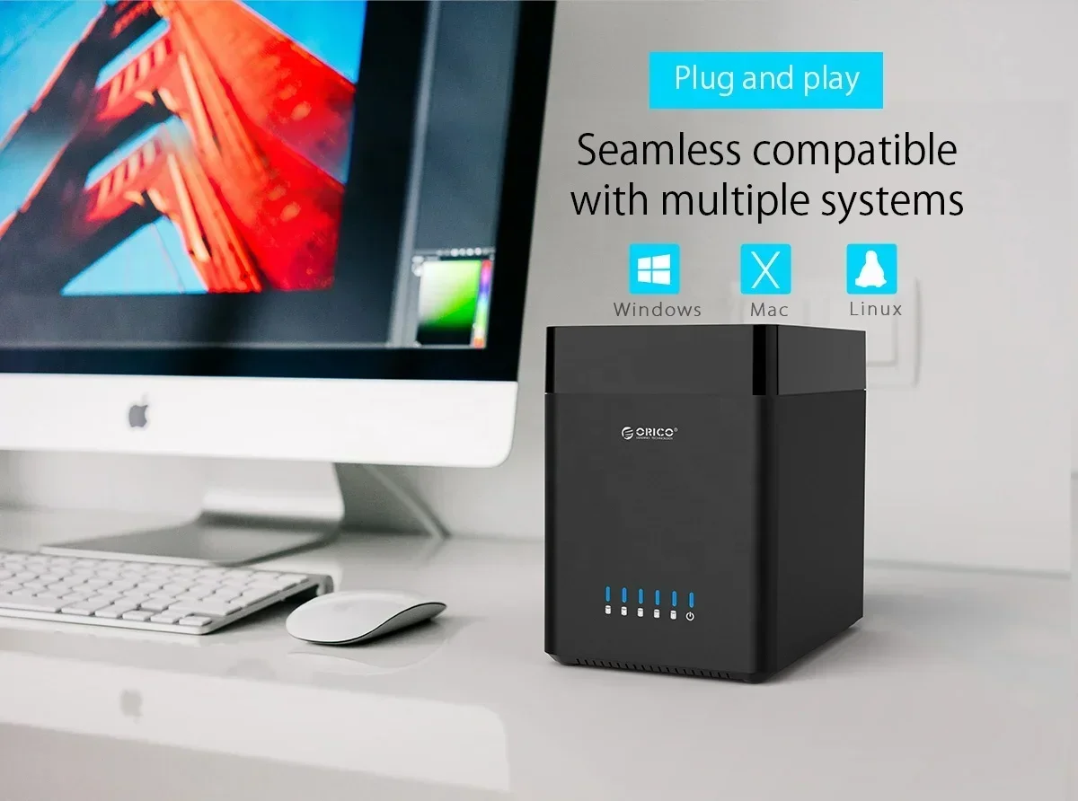 5 Bay Hard Drive Docking Station USB 3.0 to  (5Gbps) Magnetic 3.5 inch HDD/SSD Enclosure Case DS500U3