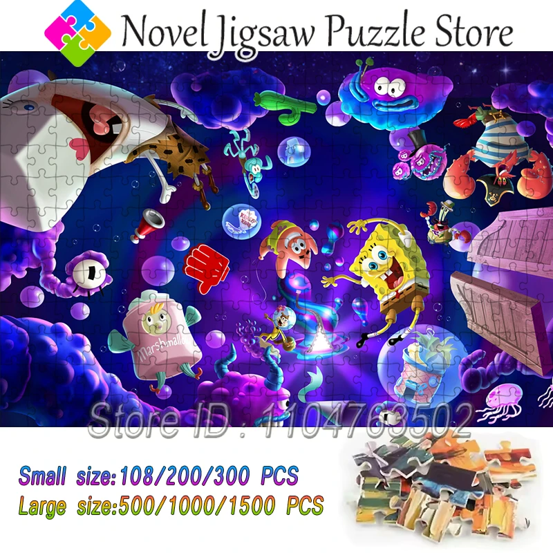 

Spongebob Squarepants Patrick Star Puzzle 108/200/300/500/1000/1500 Pieces Cartoon Character Jigsaw Puzzles Children's Toys