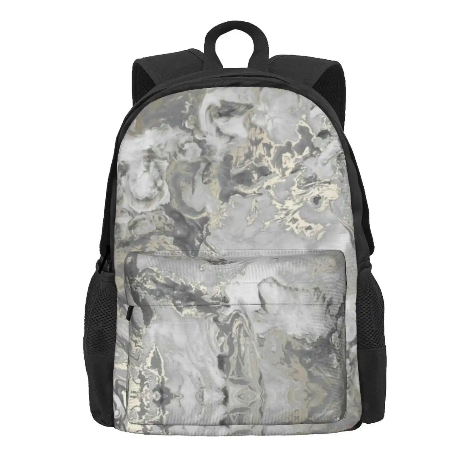 Marble Gray Silver Gold Hot Sale Schoolbag Backpack Fashion Bags Gray Marble Marble Shell Popular Fashionable Cool Tumbler