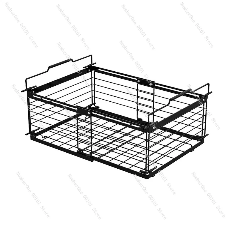 Universal Freezer Hanging Basket Food Storage Organizer Wire Mesh Bin Internal Shelf Divider Rack for Chest Freezer Refrigerator