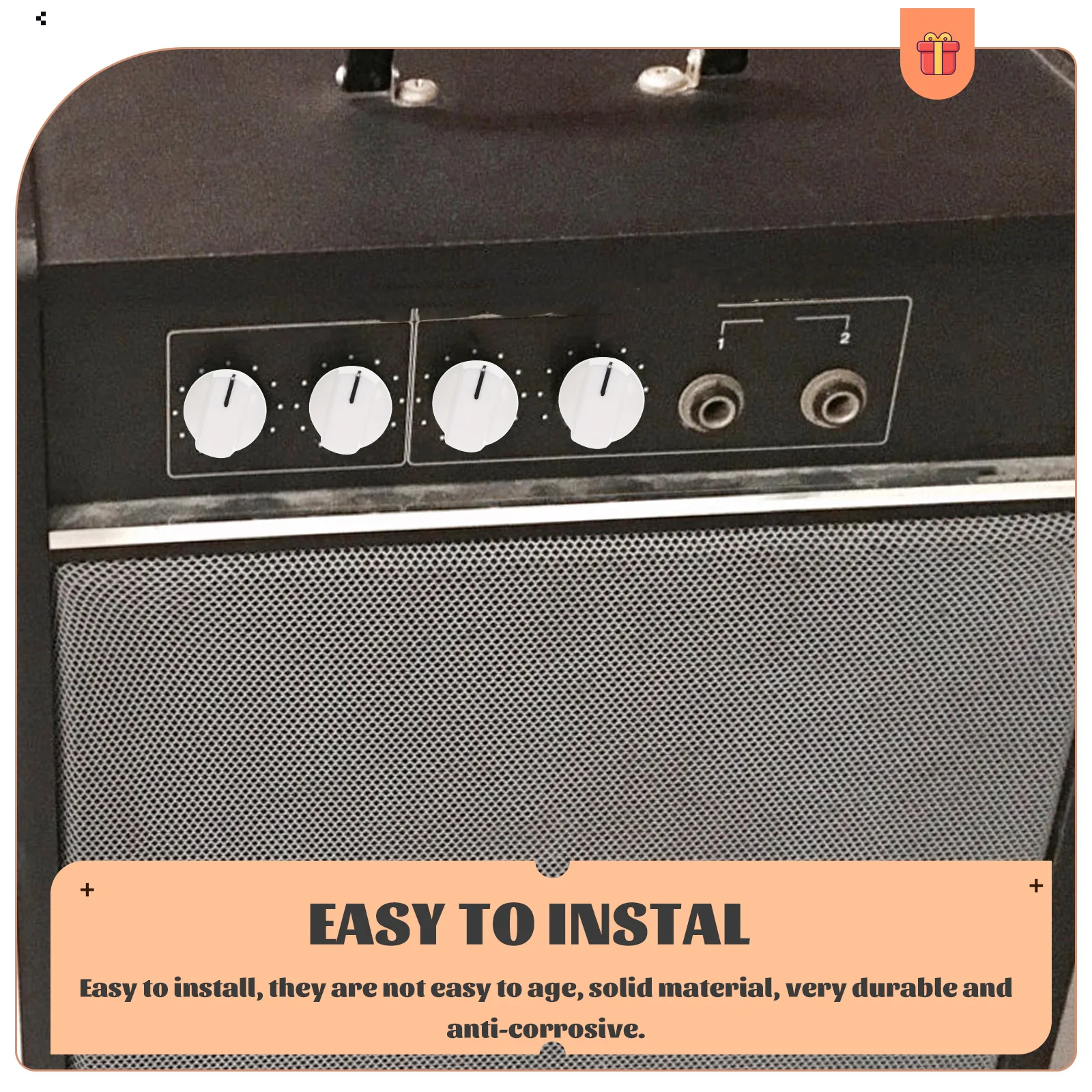 

12Pcs Electric Guitar Potentiometer Knob Volume Control Caps Replacement Durable for Bass Amplifier Effects Guitar Volume Caps