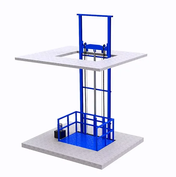 Customizable vertical hydraulic cargo lift platform for industrial materials;electric remote-controlled lift agricultural use