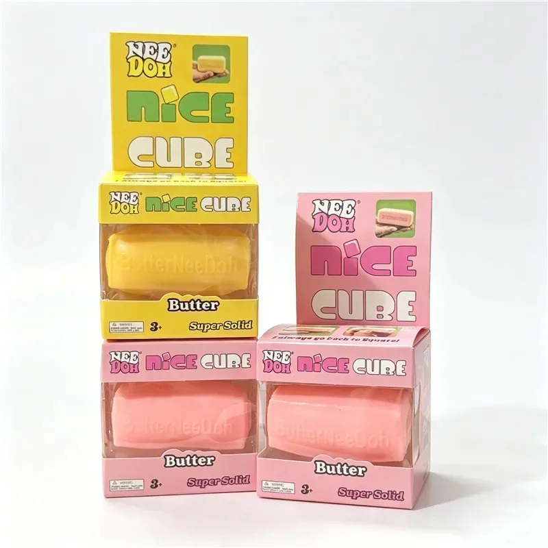 Needoh Butter Sticks Soft Squeeze Ball Toy Filled with Flour Stress Fidget Relief Fast Reboud Squish Stretch Decompression Toy