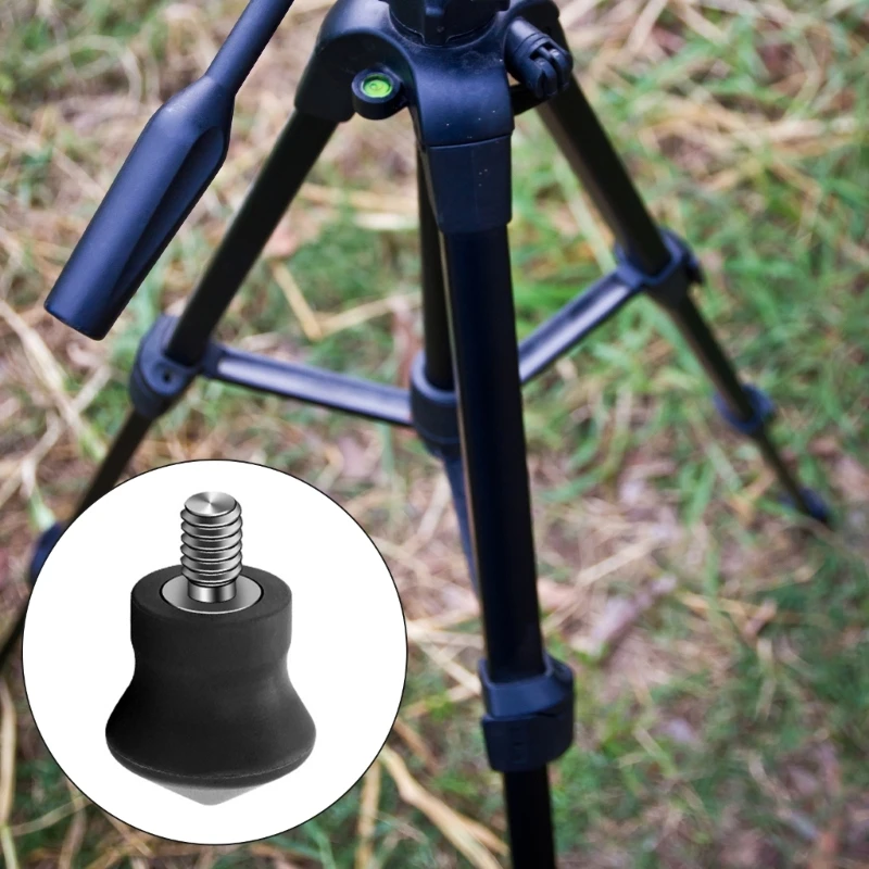 Top 3Pcs Antislip 1/4inch Screw Tripod Monopod Rubber Foot Pad Feet Spikes for Camera Tripod Adapter Photography Accessories