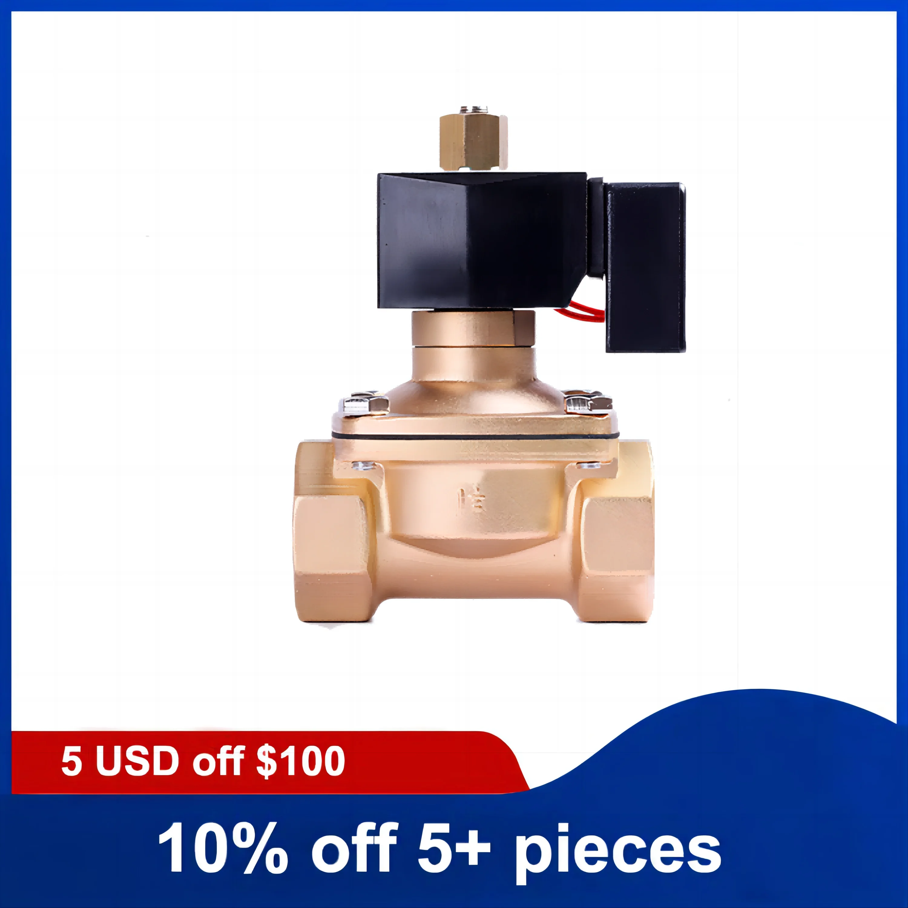 1-1/4'' Brass Non-Hot Normally Open Solenoid Valve 220V 12V 24V Solenoid Valve For Long-time Working