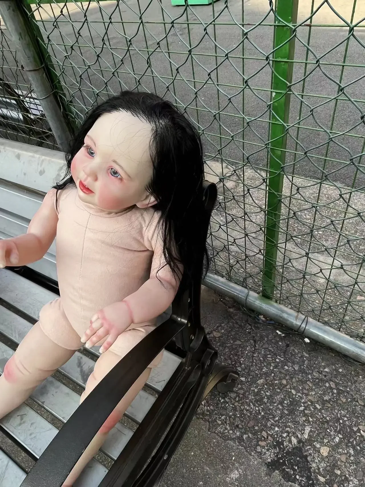 DLS Customized Limited Supply 28inch Reborn Baby Doll Bonnie With Hand-Rooted Curly Black Hair Pianted KIt DIY Part