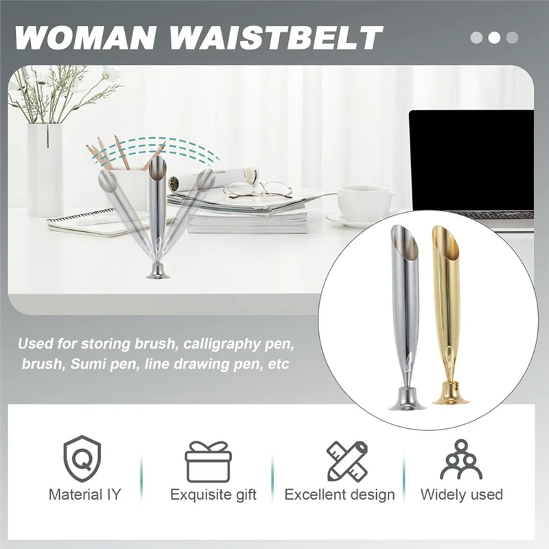 

ABDE-2 шт. держатель для гусиных ручек, металлический держатель для ручек, подставка для одной ручки, подставка для гусиной ручки, настольная подставка для карандашей, держатель